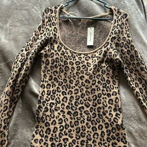 Francesca’s Leopard Sweater Dress